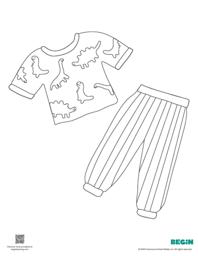 Pajamas Coloring Page