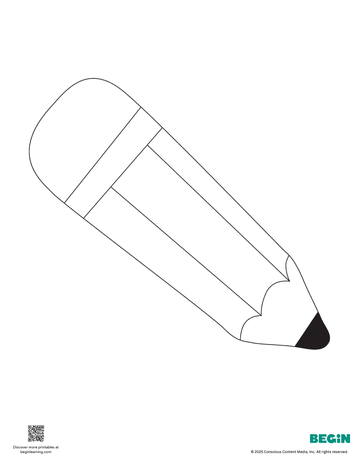 Free Printable Pencil Coloring Page