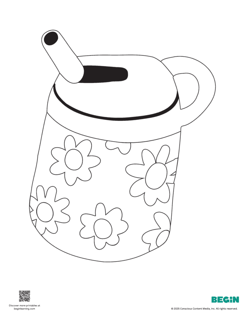 Water Bottle Coloring Page