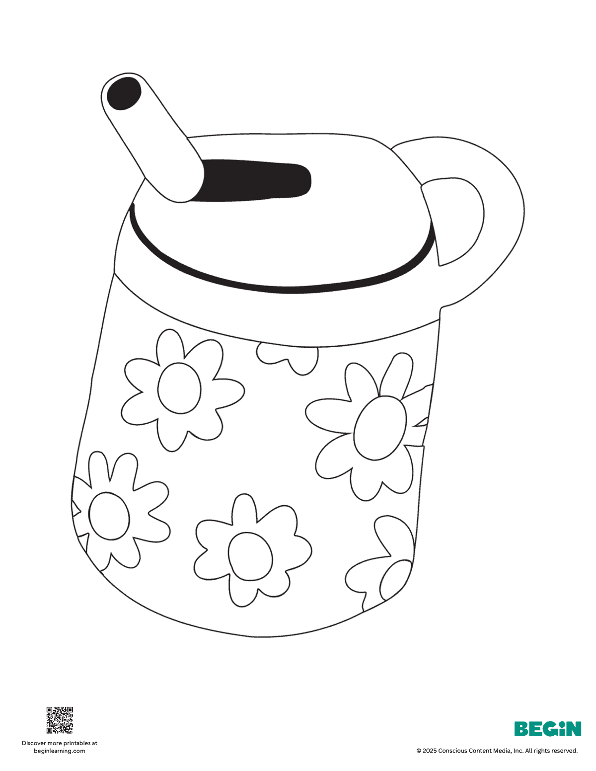 Water Bottle Coloring Page