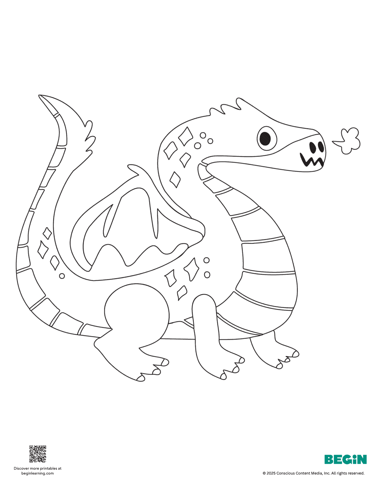 Free Printable Dragon Coloring Page