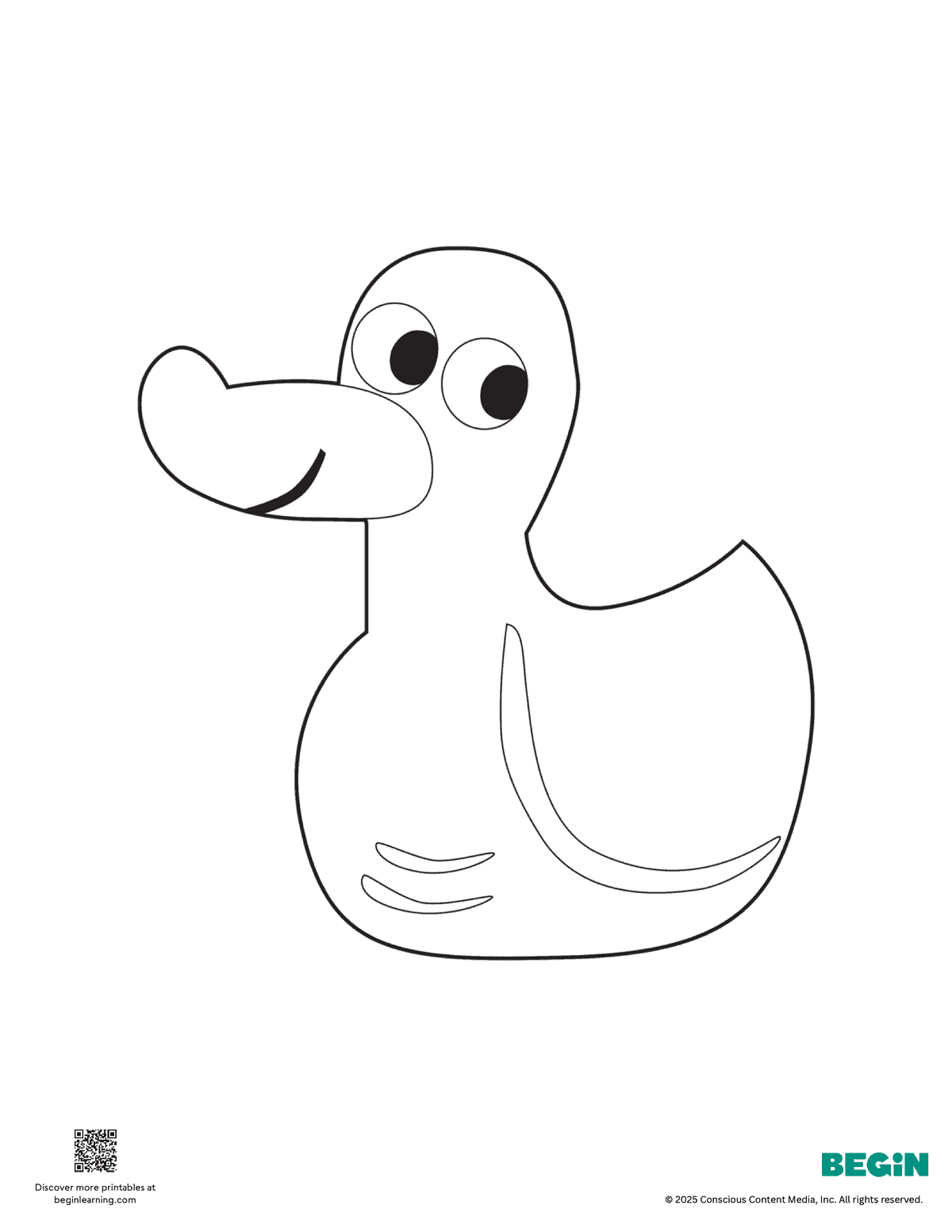 Free Printable Duck Coloring Page