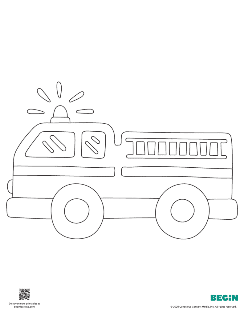 Fire Truck Coloring Page
