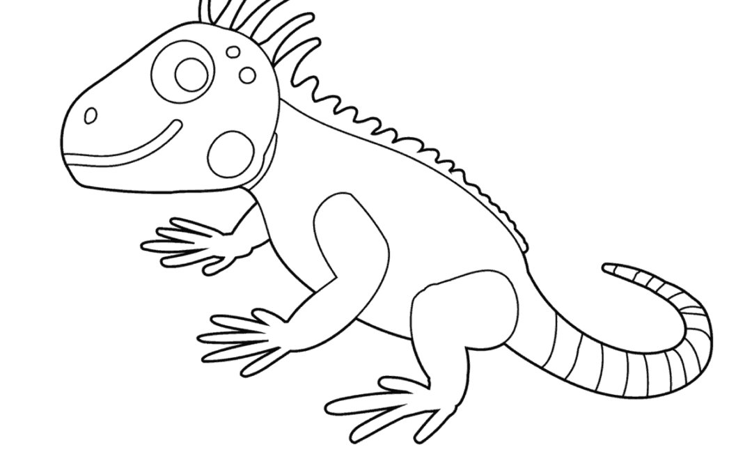Free Printable Iguana Coloring Pages for Kids