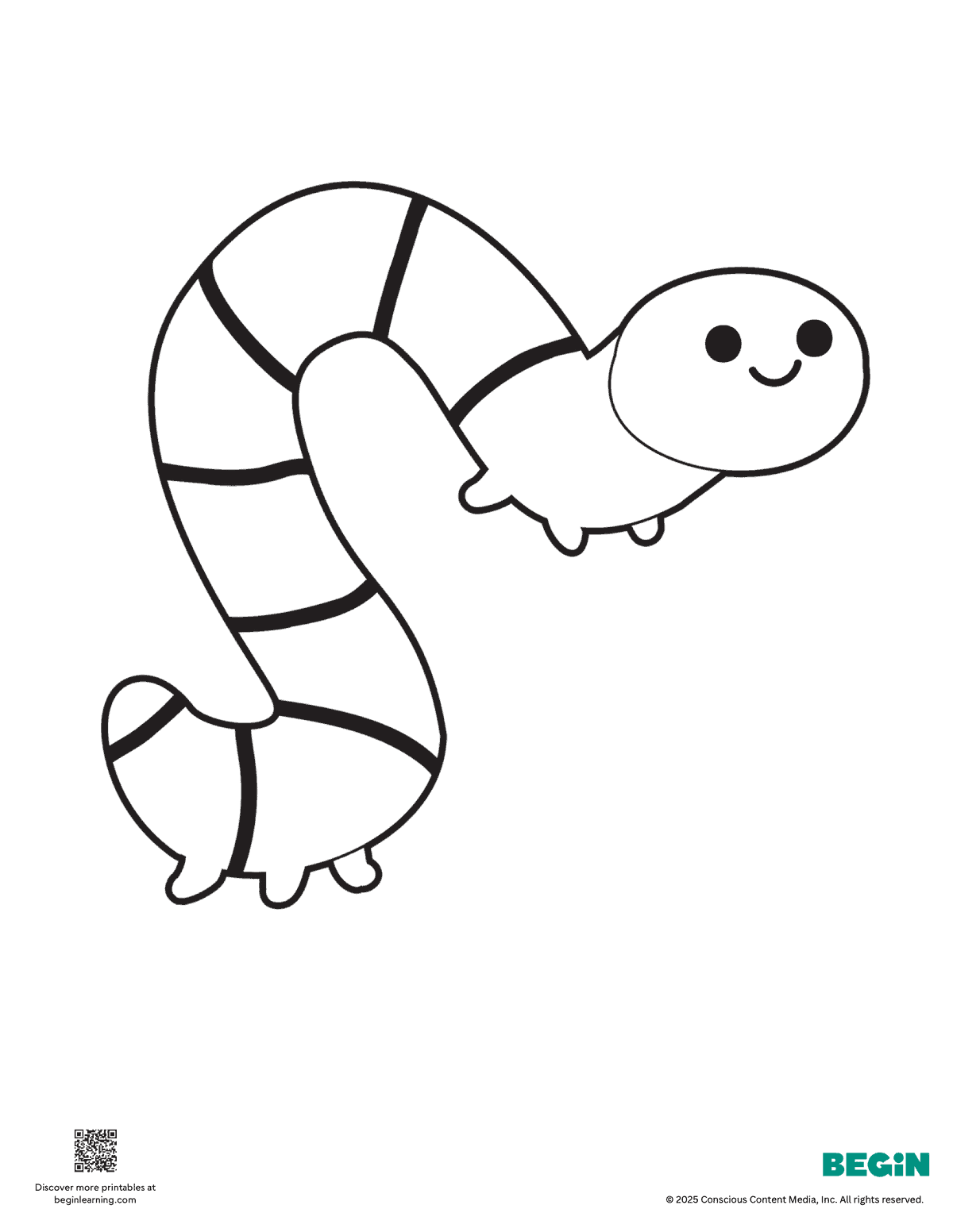 Free Printable Inchworm Coloring Page