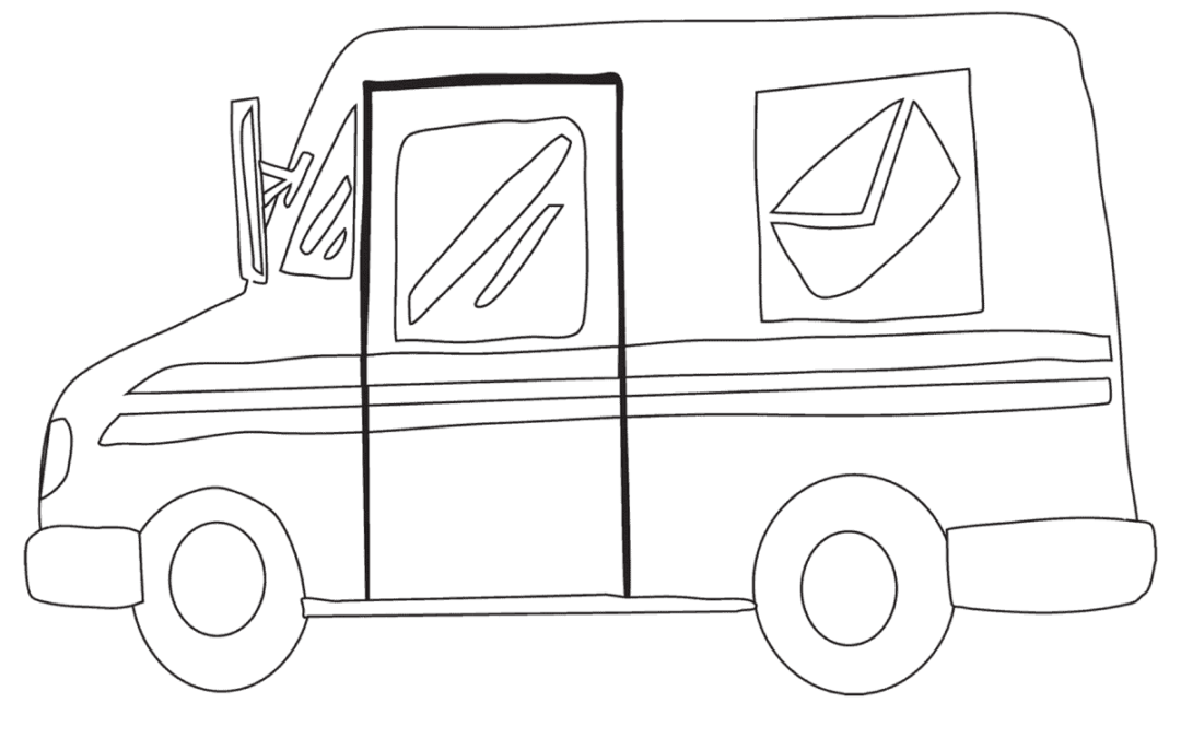 Free Printable Mail Truck Coloring Pages