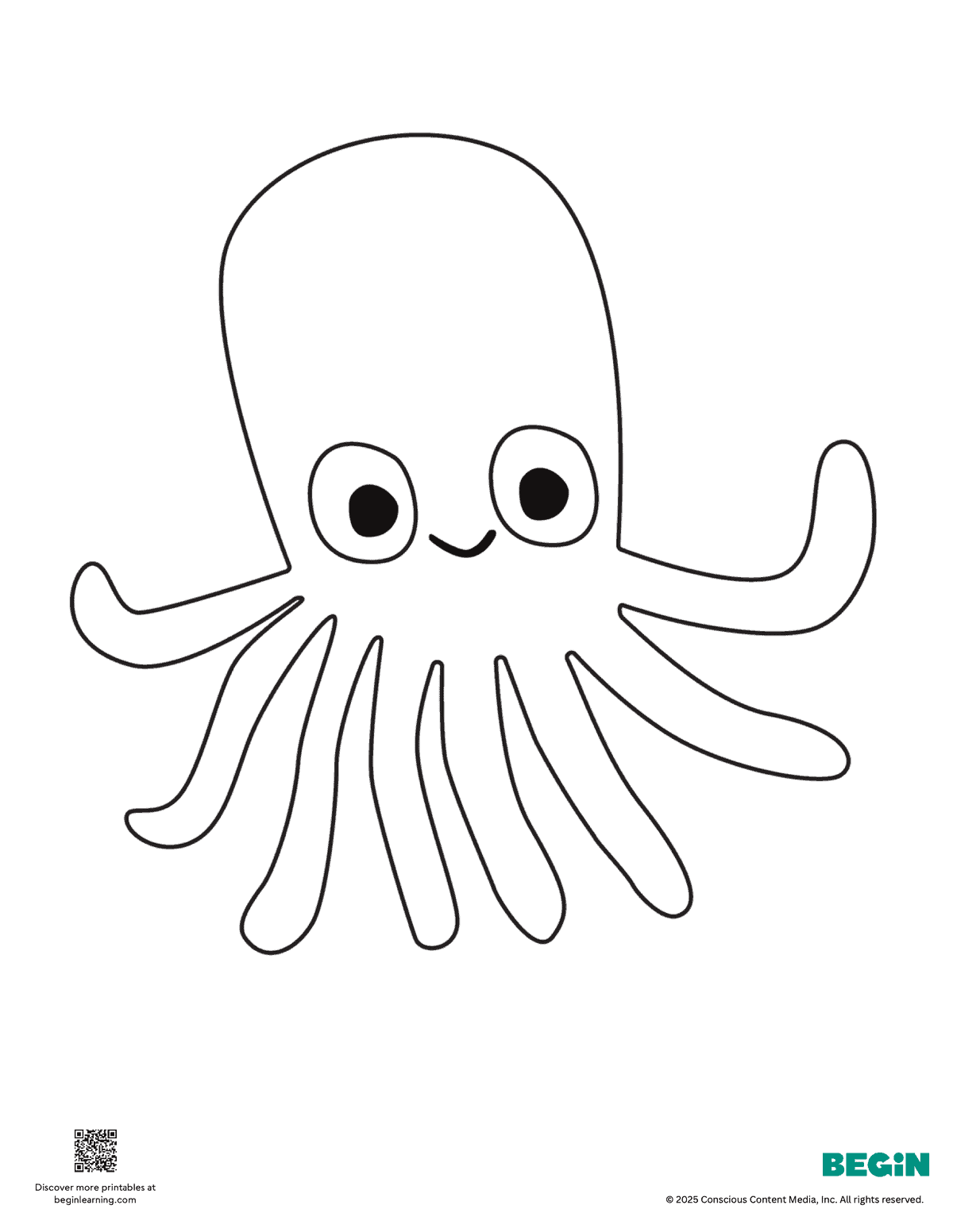 Free Printable Octopus Coloring Page