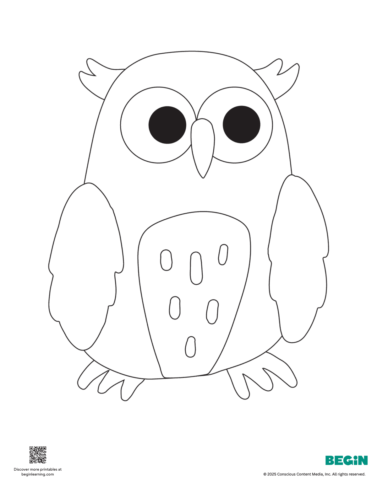 Free Printable Owl Coloring Page