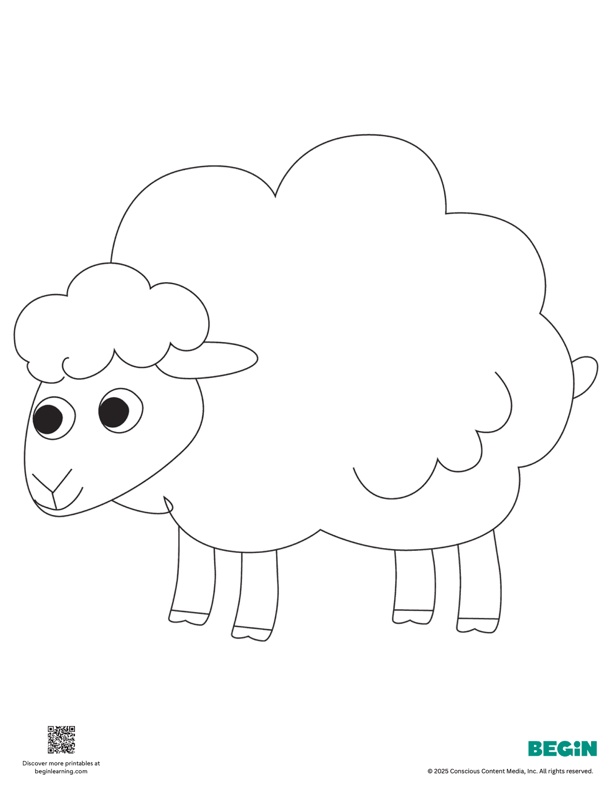 Free Printable Sheep Coloring Page