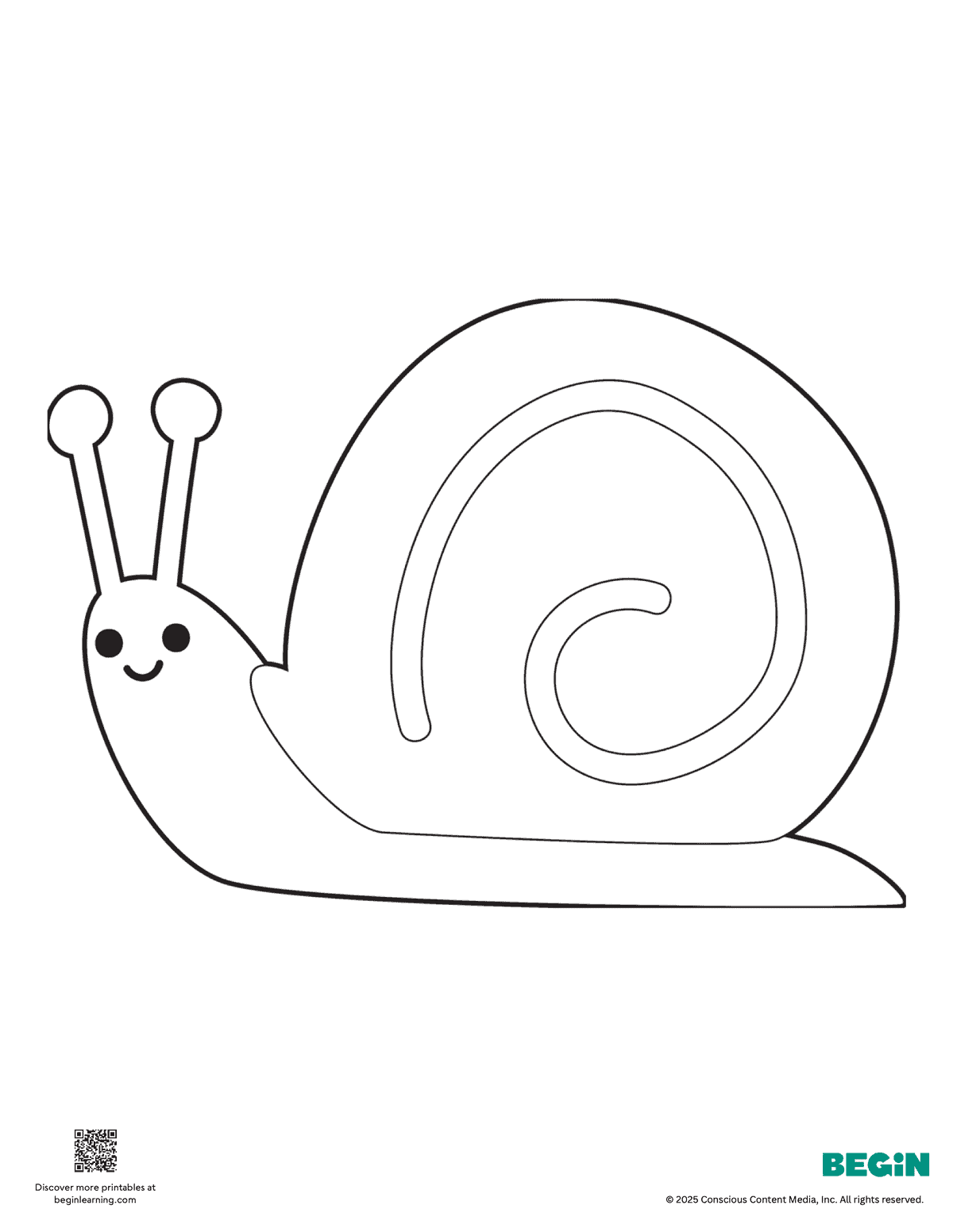 Free Printable Snail Coloring Page
