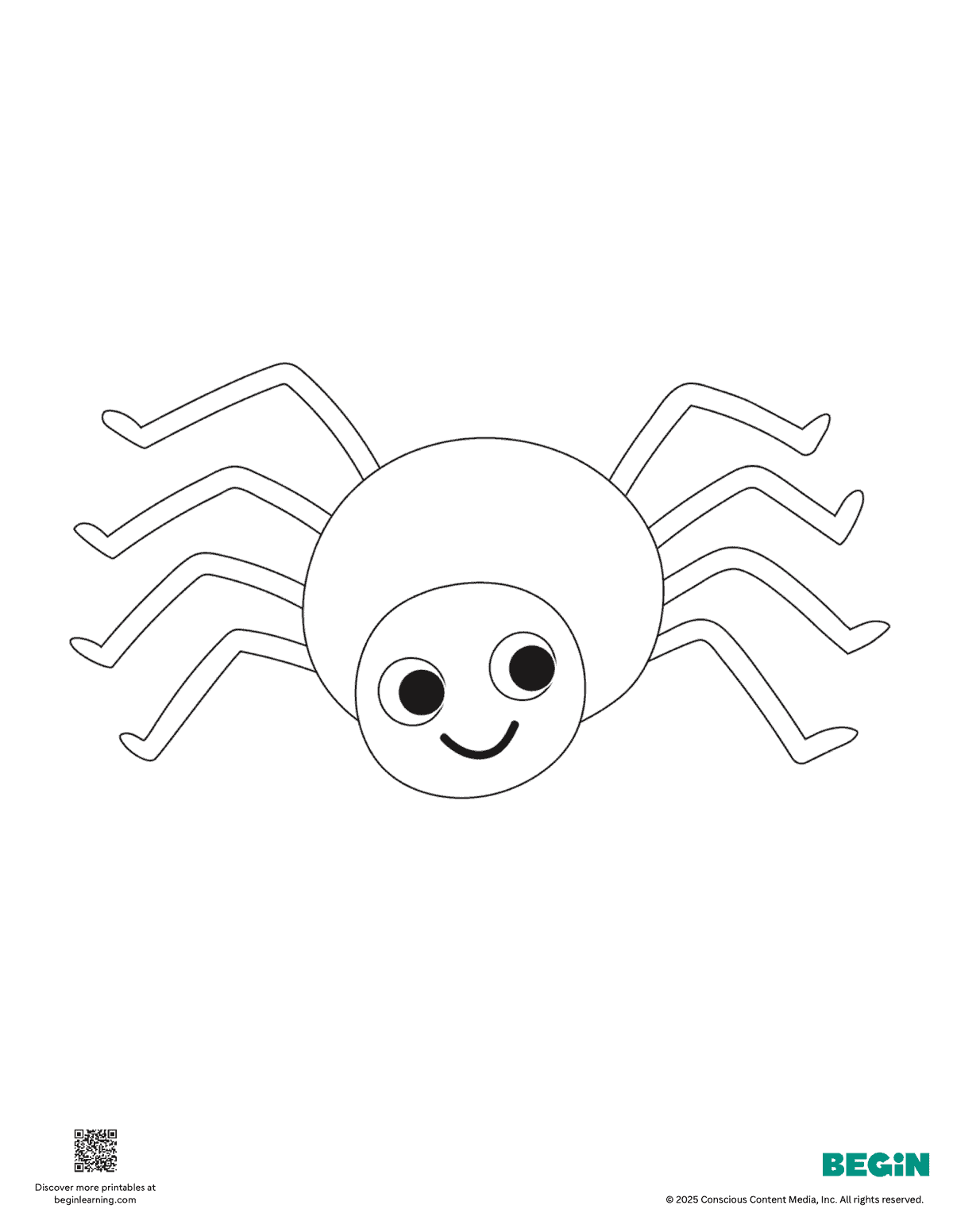 Free Printable Spider Coloring Page
