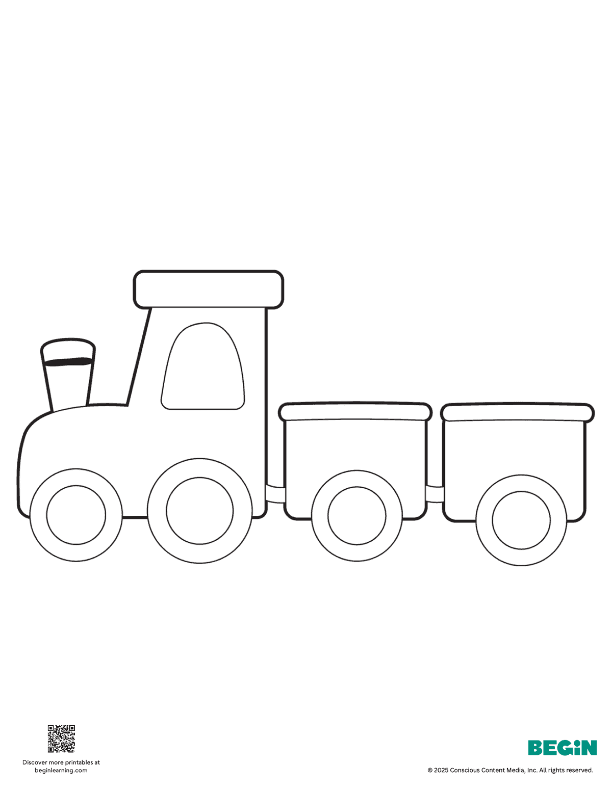 Free Printable Train Coloring Page