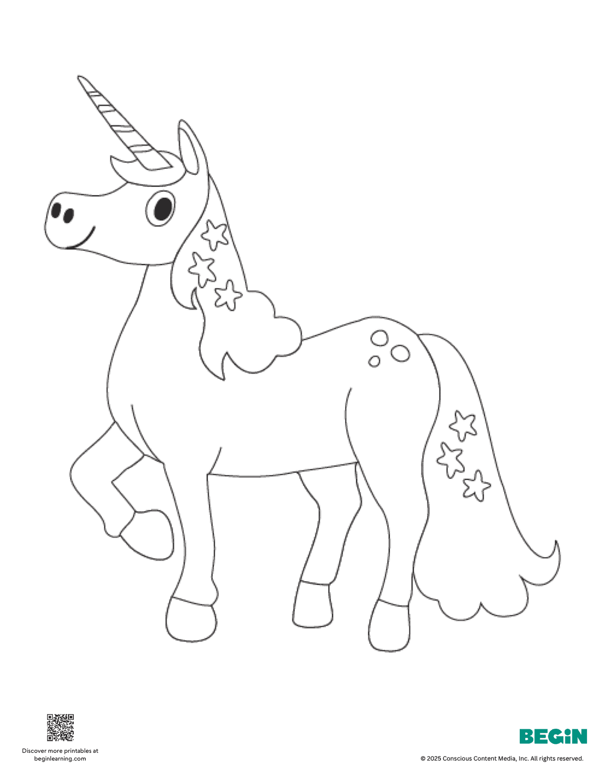 Free Printable Unicorn Coloring Page