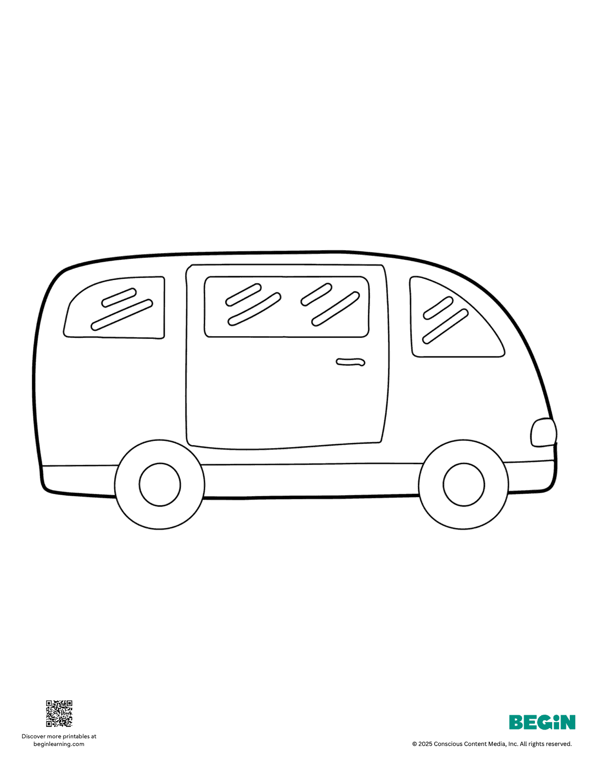 Free Printable Van Coloring Page