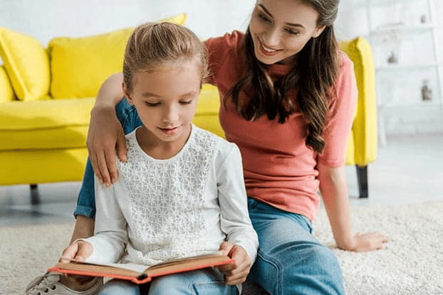 Mom reading respect quotes for kids