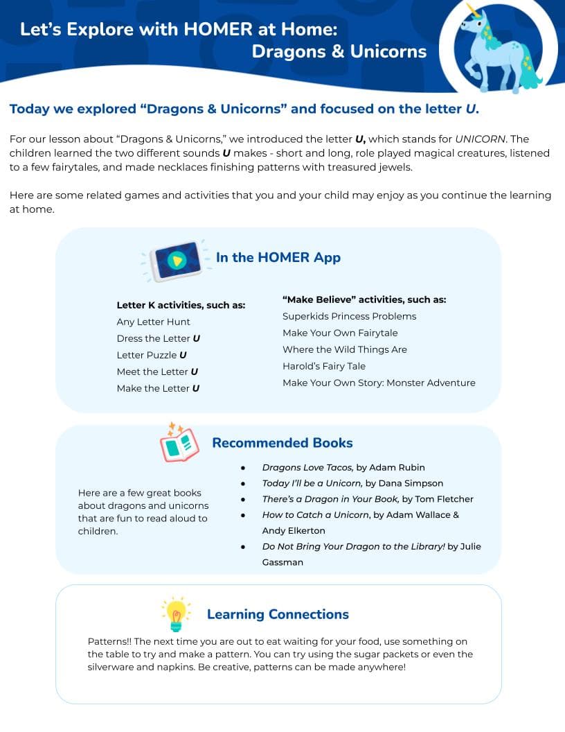 Dragons & Unicorns Learning Extension Guide