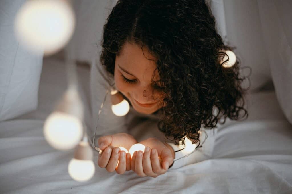 girl getting ready for bed